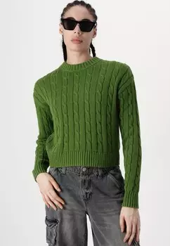 Джемпер CROP CABLE GAP, черный