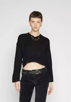 Джемпер CROPPED VNECK Even&Odd, черный