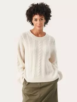 Джемпер цветной вязки Florcita из смесовой шерсти Part Two, уайтшапка серая