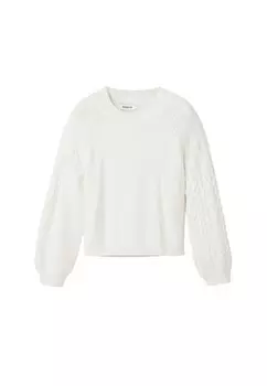 Джемпер Desigual с объемными рукавами, белый