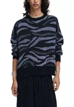 Джемпер Desigual с полоску, черный