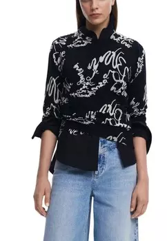 Джемпер Desigual с принтом, черный