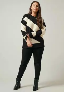 Джемпер DIAGONAL STRIPE Evans, черный