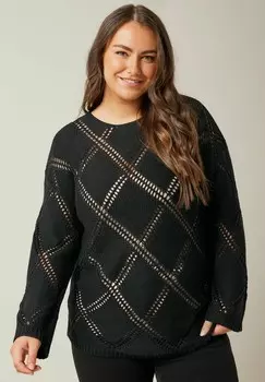 Джемпер DIAMOND POINTELLE Evans, антрацит