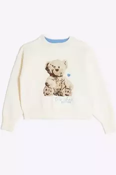 Джемпер для девочек из 100% хлопка River Island, бежевый