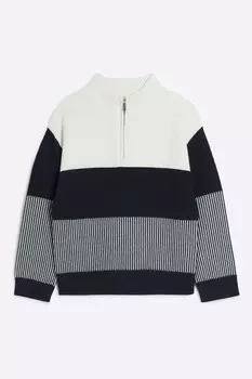 Джемпер для мальчиков из 100% хлопка с завязанными краями River Island, синий