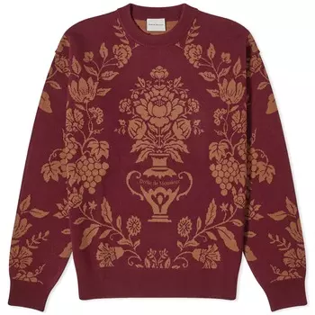 Джемпер Drle De Monsieur Damas Pattern Intarsia, цвет Wine