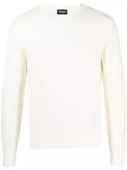 Джемпер Drumohr с круглым вырезом и длинными рукавами, белый
