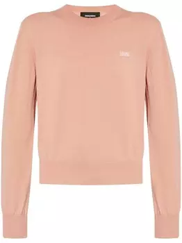 Джемпер DSQUARED2 с вышитым логотипом, розовый