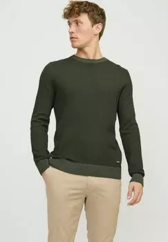 Джемпер EGLOBE CREW NECK Jack & Jones, зеленый