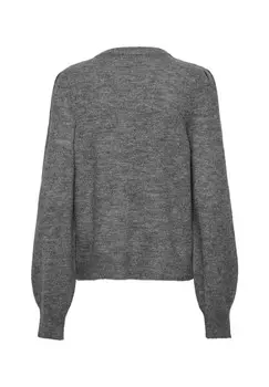 Джемпер ELANORA LS O-NECK BUTTON PULL JDY, цвет Mottled Dark Grey