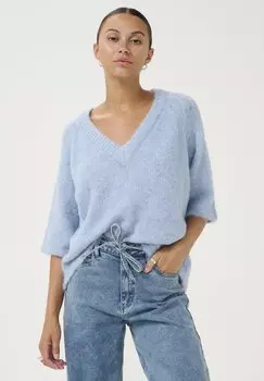 Джемпер EMILIE V-NECK Kaffe, светло-голубой