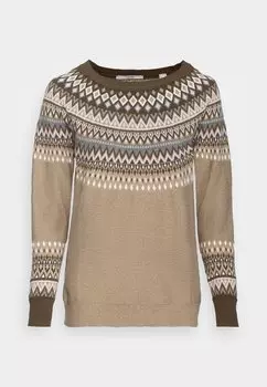 Джемпер Esprit F Sus Jacquard, бледно-хаки