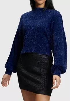 Джемпер Esprit Flauschiger Metallic, темно-синий