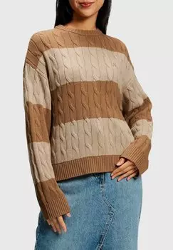 Джемпер Esprit Gestreifter, песочный