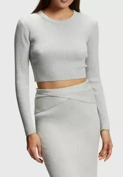 Джемпер Esprit Look Twist-Detail Am Rcken, серебристый