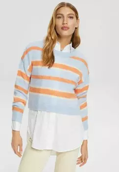 Джемпер Esprit Mit Streifen, пастельно-синий