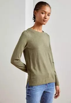 Джемпер Esprit Roundneck, зеленый хаки