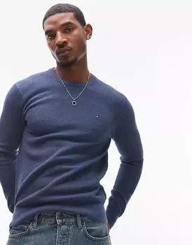 Джемпер Essential с круглым вырезом синего цвета Tommy Hilfiger