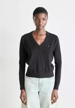 Джемпер ESSENTIAL VNECK SWEATER Tommy Jeans, черный
