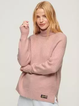 Джемпер Essential в рубчик Superdry, бледная роза
