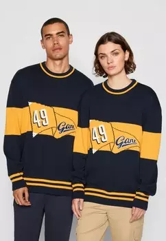 Джемпер EXCLUSIVE HERITAGE 2.0 STRIPE GRAPHIC C-NECK GANT, темно-синий