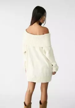 Джемпер EXPOSED SHOULDER Stradivarius, белый