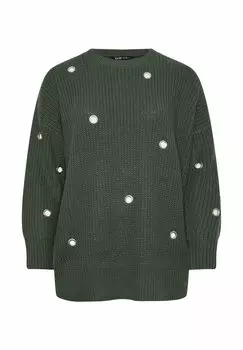 Джемпер EYELET Yours Clothing, зеленый