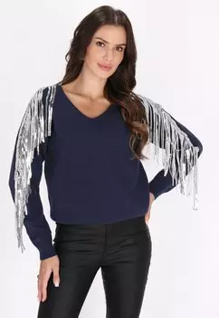 Джемпер faina, темно-синий