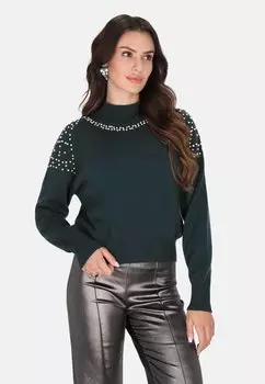 Джемпер faina, темно-зеленый