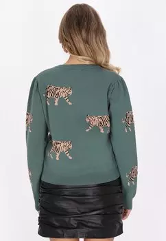 Джемпер faina, темно-зеленый