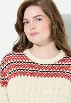 Джемпер FAIR ISLE RUNDHALS Ulla Popken, красный