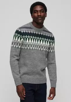 Джемпер FAIRISLE CREW Superdry, серый