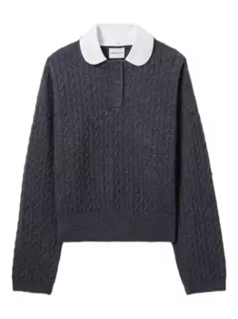 Джемпер фактурной вязки Claudie Pierlot, серый