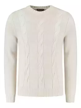 Джемпер фактурной вязки Doriani Cashmere, нейтральный