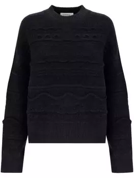 Джемпер фактурной вязки Laneus, черный