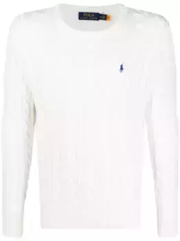 Джемпер фактурной вязки POLO RALPH LAUREN, белый