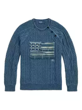 Джемпер фактурной вязки POLO RALPH LAUREN, синий