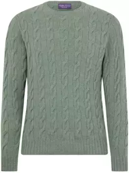 Джемпер фактурной вязки Ralph Lauren Purple Label, зеленый