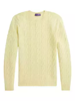 Джемпер фактурной вязки Ralph Lauren Purple Label, желтый