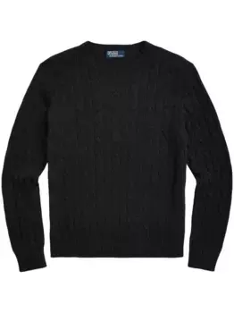 Джемпер фактурной вязки с круглым вырезом POLO RALPH LAUREN, черный