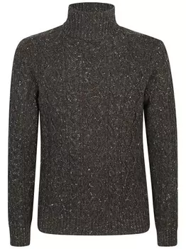Джемпер фактурной вязки с высоким воротником Cenere GB, коричневый