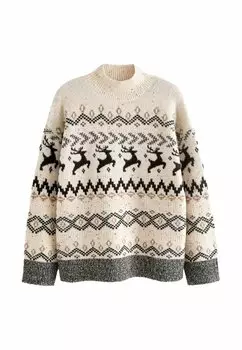 Джемпер FAMILY MATCHBACK CHRISTMAS PETITE Next, белый