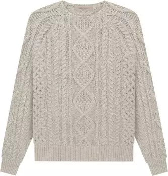 Джемпер Fear of God Essentials Cable Knit 'Smoke', серый