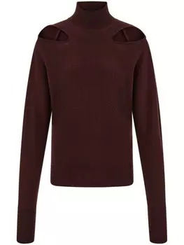 Джемпер Ferragamo с вырезом под горло, красный