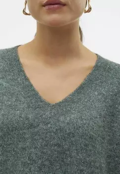 Джемпер FILUCA V-NECK GA NOOS Vero Moda, цвет Mottled Green