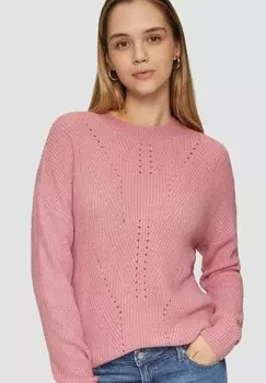 Джемпер FLAUSCHIGER MIT AJOURMUSTER QS, светло-розовый