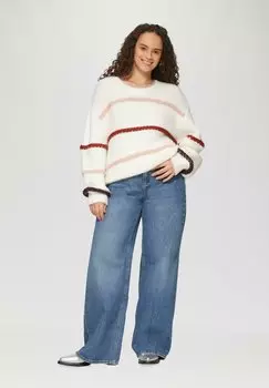 Джемпер FLAUSCHIGER MIT BERSCHNITTENEN SCHULTERN QS, белый