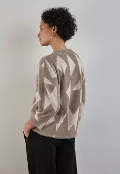 Джемпер FLAUSCHIGES Street One, коричневый