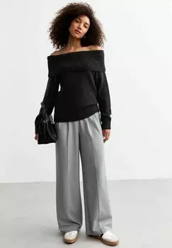 Джемпер FOLDOVER BARDOT New Look, темно-серый